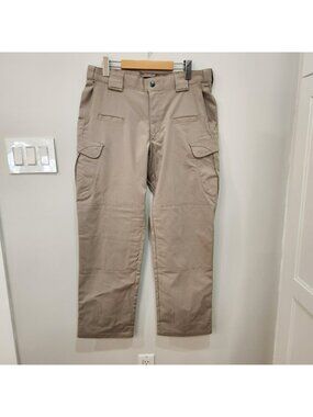 5.11 Tactical Stryke Pants Mens 32x30 Beige Ripstop Cargo Work Trousers